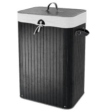 Корзина для белья WasserKRAFT Nuthe WB-910-L с крышкой цвет Черный