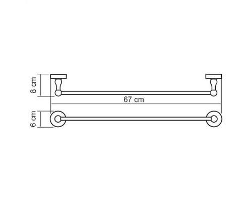 Полотенцедержатель WasserKRAFT Regen K-6930 цвет Хром