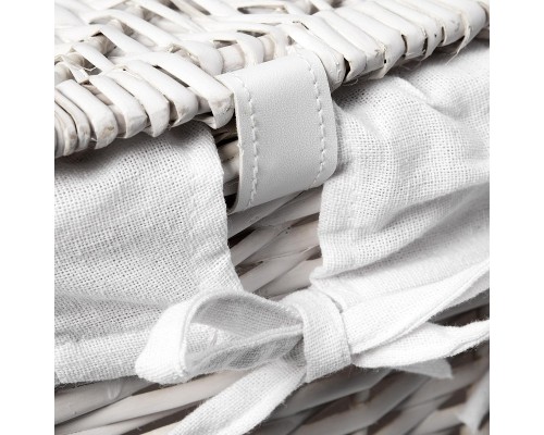 Корзина для белья WasserKRAFT Vils WB-560-M с крышкой цвет Белый