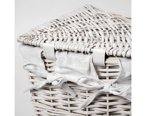 Корзина для белья WasserKRAFT Vils WB-560-M с крышкой цвет Белый