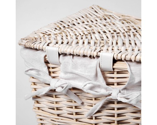 Корзина для белья WasserKRAFT Vils WB-560-L с крышкой цвет Белый