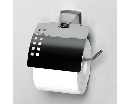 Держатель туалетной бумаги WasserKRAFT Wern K-2525 с крышкой цвет Хром