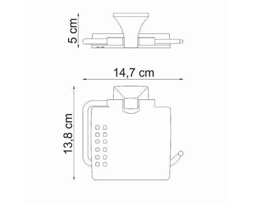 Держатель туалетной бумаги WasserKRAFT Wern K-2525 с крышкой цвет Хром