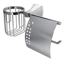 Держатель туалетной бумаги и освежителя воздуха WasserKRAFT Wern K-2559 с крышкой цвет Хром