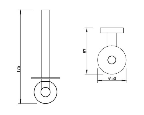 Держатель запасного рулона Whitecross Ergo gunmetal ER2264GM Оружейная сталь