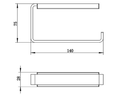 Держатель туалетной бумаги Whitecross Cubo gold CU2460GL Золото