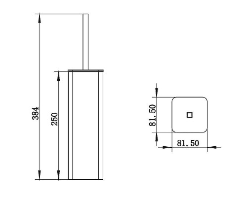 Ершик для унитаза Whitecross Cubo chrome CU2474CR Хром