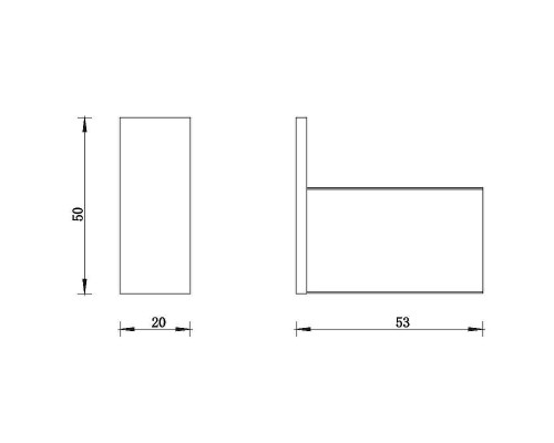 Крючок Whitecross Cubo nickel brushed CU2410NIB Брашированный никель