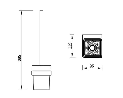 Ершик для унитаза Whitecross Cubo chrome CU2470CR Хром