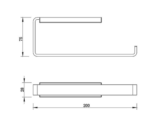 Полотенцедержатель Whitecross Cubo chrome CU2456CR Хром