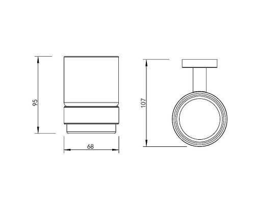 Стакан для зубных щеток Whitecross Ergo chrome ER2230CR Хром