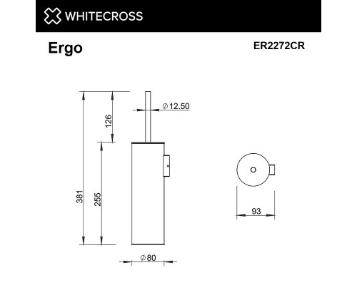 Ершик для унитаза Whitecross Ergo chrome ER2272CR цвет Хром