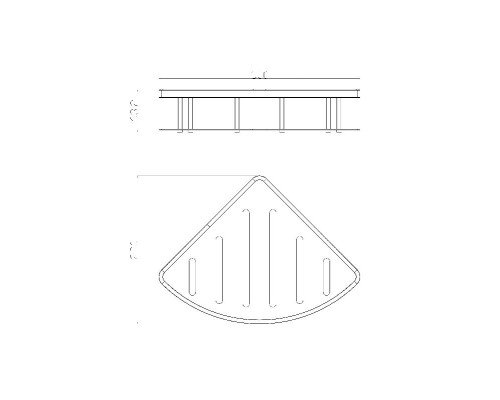 Полка корзина Wonzon & Woghand WW-4132-BGM угловая цвет Темный графит