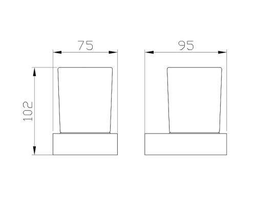 Стакан для зубных щеток Wonzon & Woghand WW-9521 цвет Хром
