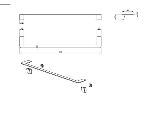 Полотенцедержатель Wonzon & Woghand WW-V2101-CR цвет Хром