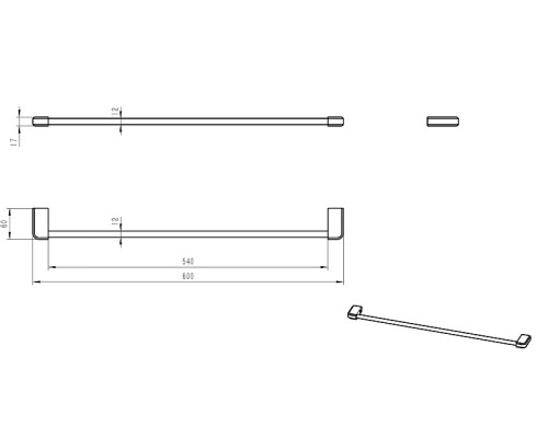 Полотенцедержатель Wonzon & Woghand WW-V3101-CR цвет Хром