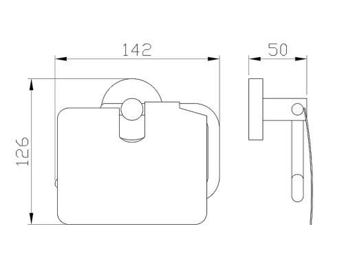 Держатель туалетной бумаги Wonzon & Woghand Easy WW-8126 с крышкой цвет Хром