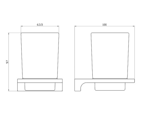 Стакан для зубных щеток Wonzon & Woghand Eclipse WW-9121-CR цвет Хром