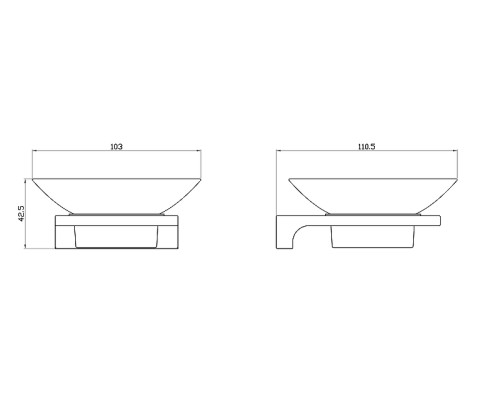 Мыльница Wonzon & Woghand Eclipse WW-9122-BL цвет Черный