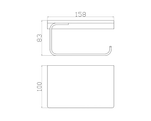 Держатель туалетной бумаги Wonzon & Woghand Eclipse WW-9126-CR с полкой цвет Хром