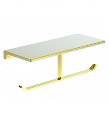 Держатель туалетной бумаги Wonzon & Woghand Eclipse WW-9156-LG двойной с полкой цвет Глянцевое золото