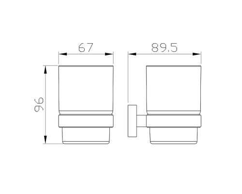 Стакан для зубных щеток Wonzon & Woghand Graffity WW-9321-BGM цвет Темный графит