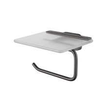 Держатель туалетной бумаги Wonzon & Woghand Graffity WW-9326 с полкой цвет Темный графит