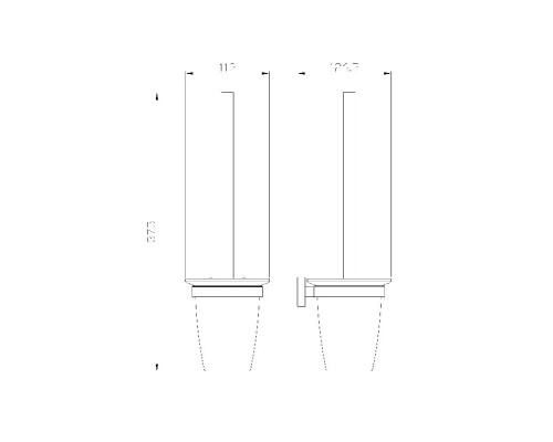 Ершик для унитаза Wonzon & Woghand Graffity WW-9329-BG цвет Брашированное золото