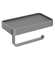 Держатель туалетной бумаги Wonzon & Woghand Graffity WW-9366-BGM с полкой цвет Темный графит