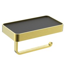 Держатель туалетной бумаги Wonzon & Woghand Graffity WW-9366-BG с полкой цвет Брашированное золото