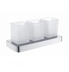 Стакан для зубных щеток Wonzon & Woghand Lotte WW-8338 тройной цвет Хром