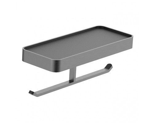 Держатель туалетной бумаги Wonzon & Woghand Lotte WW-8356A-BGM двойной с полкой цвет Темный графит