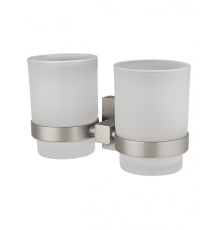 Стакан для зубных щеток Wonzon & Woghand Polo WW-8928-BN двойной цвет Брашированный никель