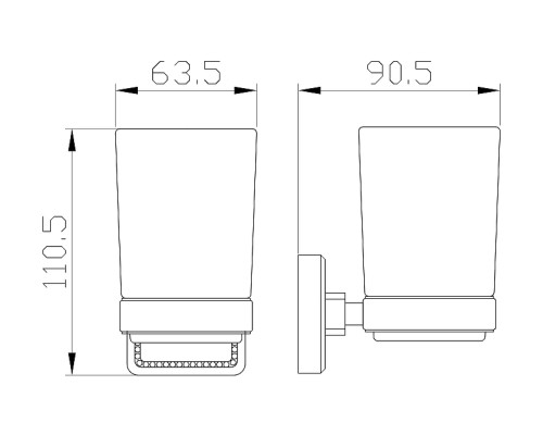 Стакан для зубных щеток Wonzon & Woghand Roma WW-7221 цвет Бронза