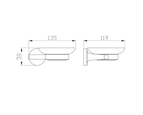 Мыльница Wonzon & Woghand Simple WW-6522 цвет Хром