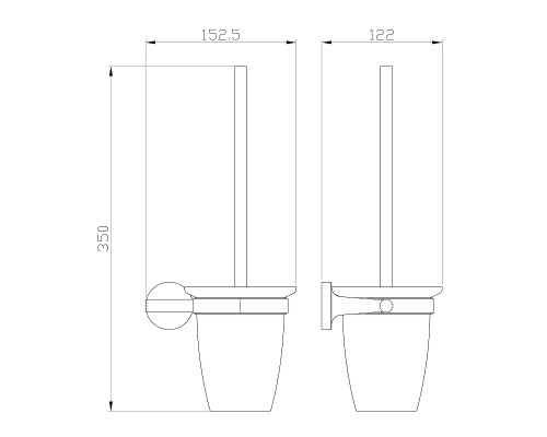 Ершик для унитаза Wonzon & Woghand Simple WW-6529 цвет Хром
