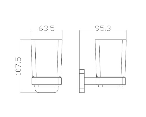 Стакан для зубных щеток Wonzon & Woghand Still WW-6621 цвет Хром