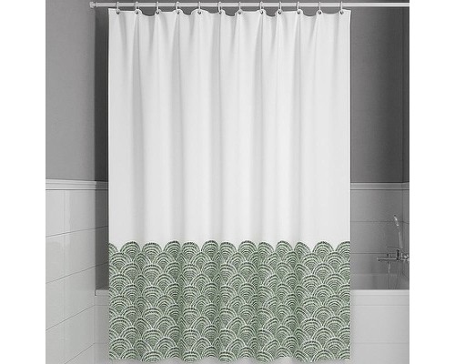Шторка для ванны Iddis Base 180х200 BW04P18i11 Белая Зеленая