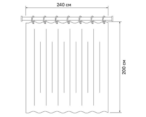 Шторка для ванны Iddis Base 240х200 BL01P24i11 Серая