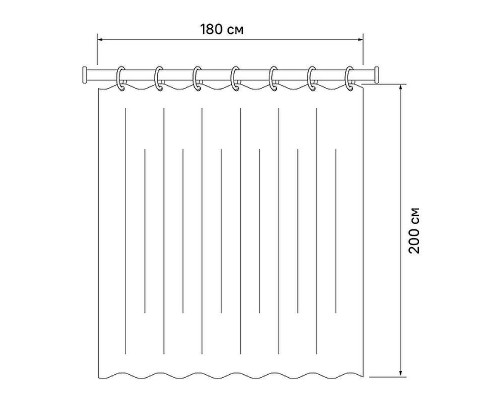 Шторка для ванны Iddis Base 180х200 BD01P18i11 Белая