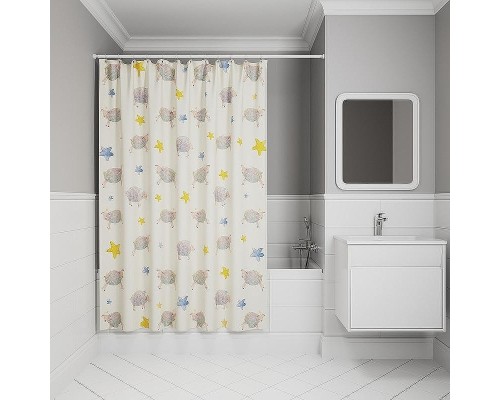 Шторка для ванны Iddis Base 180х200 BA01P18i11 Светло-бежевая