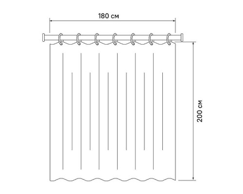 Шторка для ванны Iddis Base 180х200 BA01P18i11 Светло-бежевая