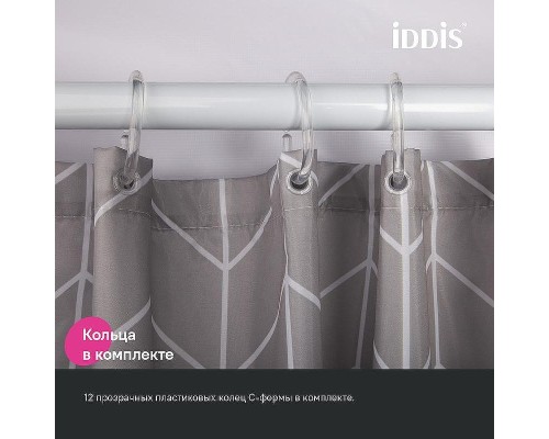 Шторка для ванны Iddis Base 240х200 BD06P24i11 Серая