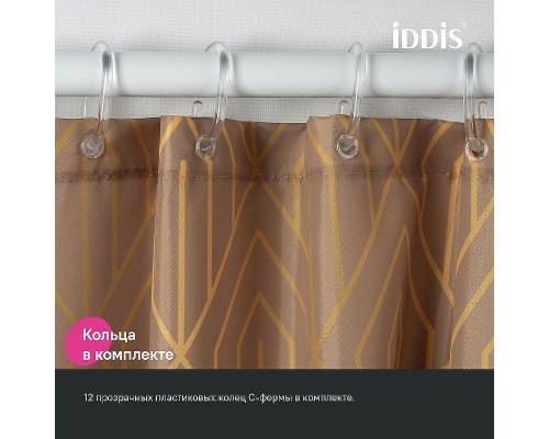 Шторка для ванны Iddis Base 240х200 BG04P18i11 Коричневая