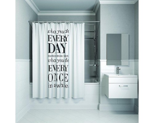 Шторка для ванны Iddis Basic B06P218i11 2000x1800 Чб