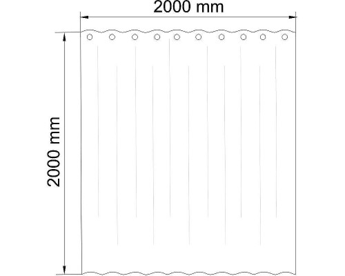 Шторка для ванны WasserKRAFT Aland 200х200 SC-85103 Серая