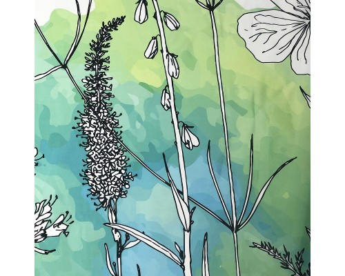 Шторка для ванны WasserKRAFT Dill 180х200 SC-39101 Полевые цветы