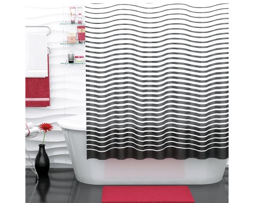 Шторка для ванны WasserKRAFT Donau 180х200 SC-24101 Полосы