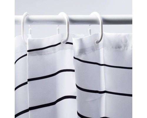 Шторка для ванны WasserKRAFT Donau 180х200 SC-24101 Полосы