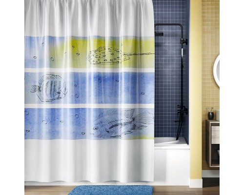 Шторка для ванны WasserKRAFT Inn 180х200 SC-43101 Море